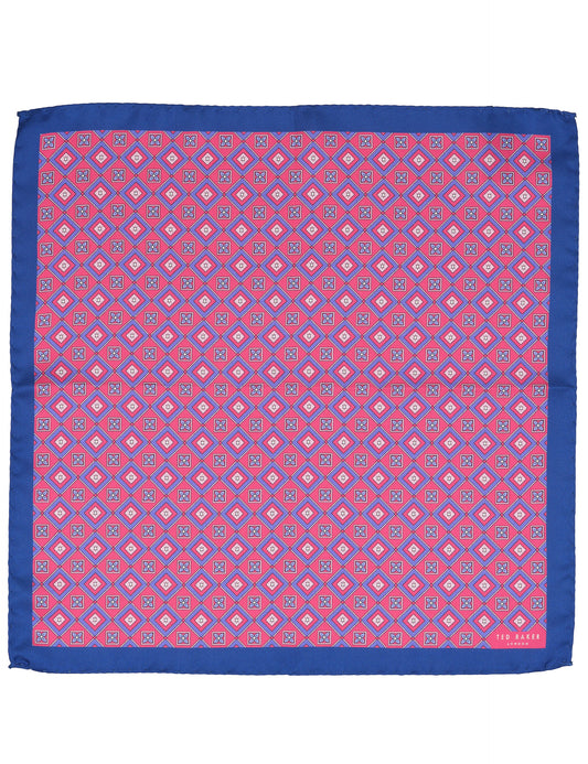 Ted Baker WINKLYPS Geometric Tile Silk Pocket Square