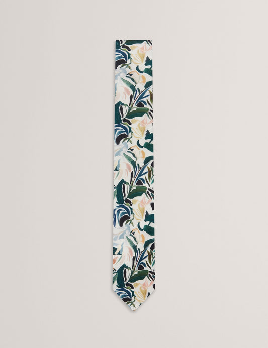 Ted Baker BOYTONN - Painted Floral Print Silk Tie