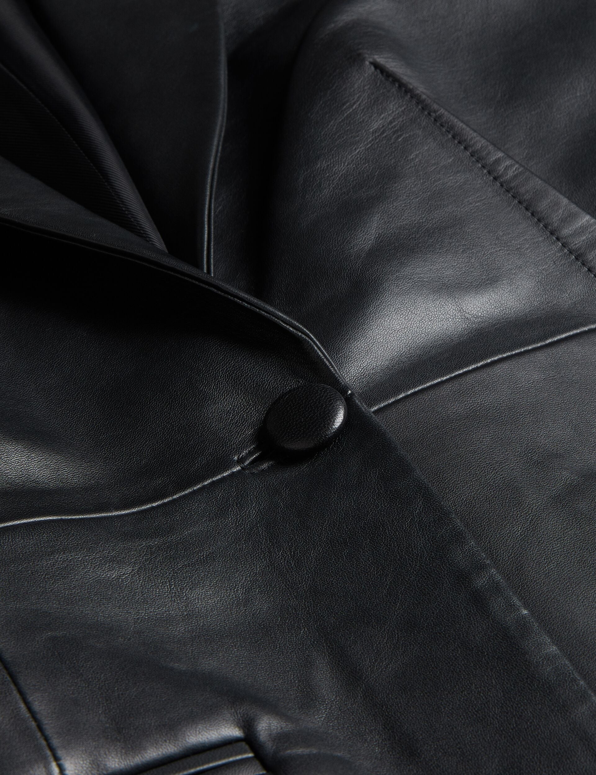 Ted Baker MELLIIE - Longline Single Breasted Leather Blazer
