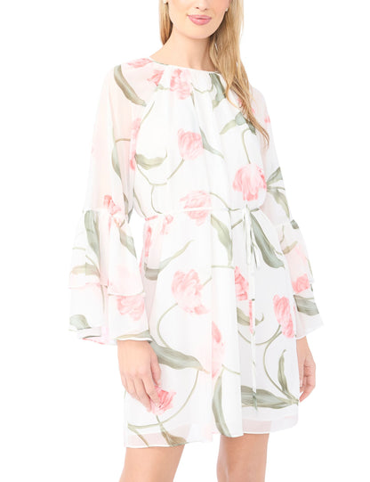 Ted Baker EFIA Floral Chiffon Frill Sleeve Mini Dress