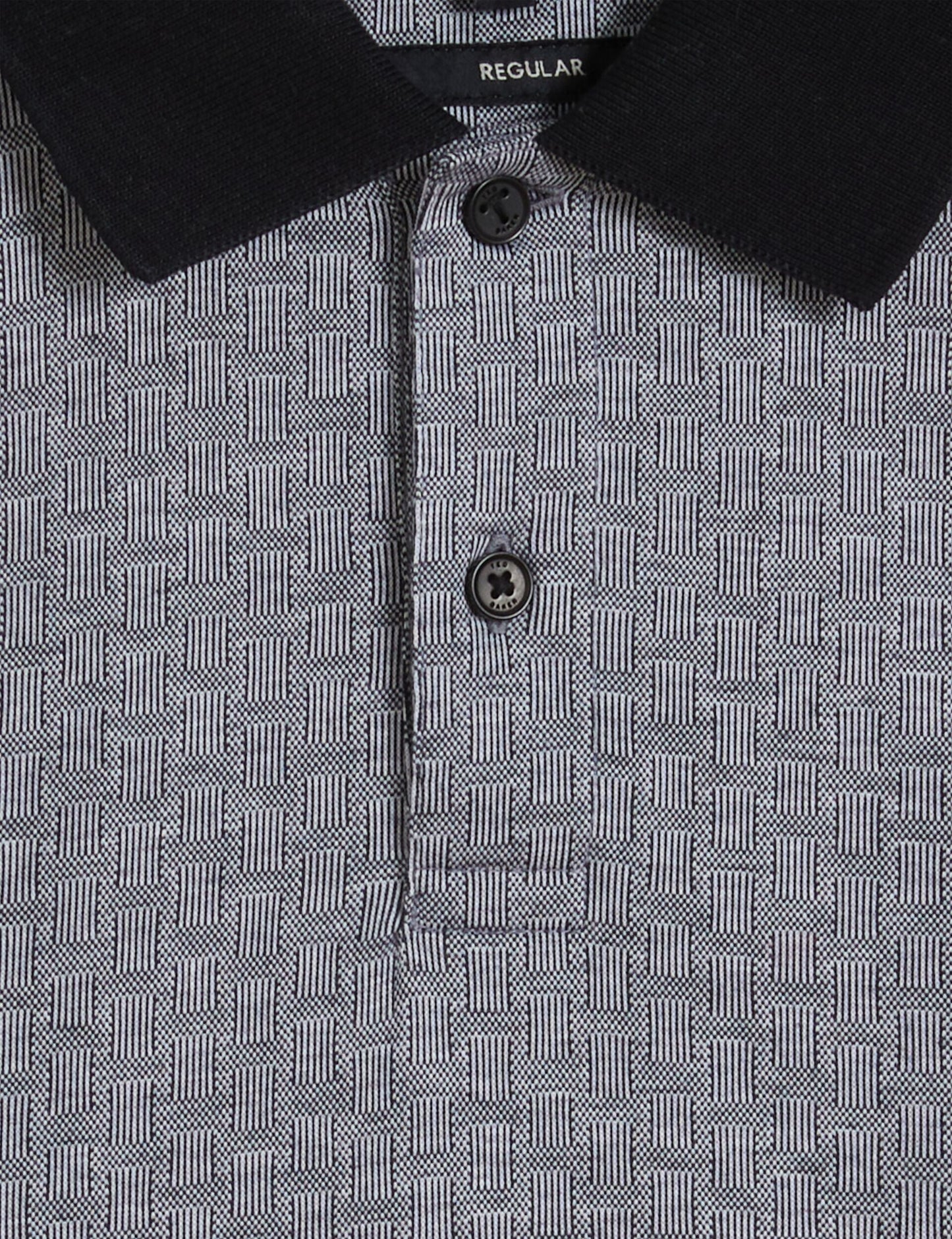 Ted Baker AUGUSO - Textured Jacquard Cotton Polo Shirt
