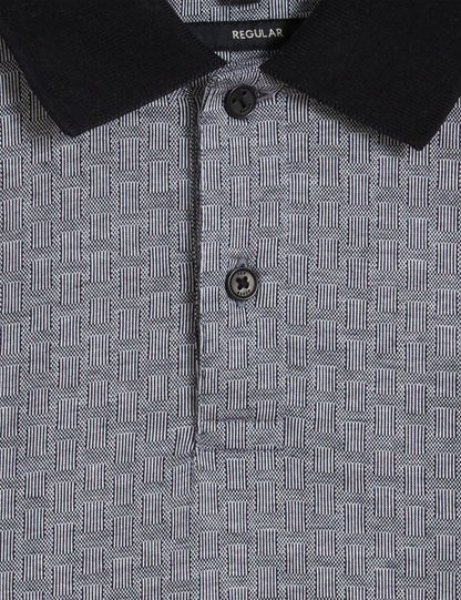 Ted Baker AUGUSO - Textured Jacquard Cotton Polo Shirt