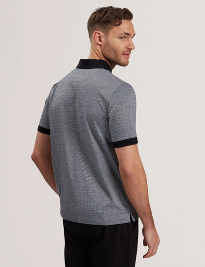Ted Baker AUGUSO - Textured Jacquard Cotton Polo Shirt