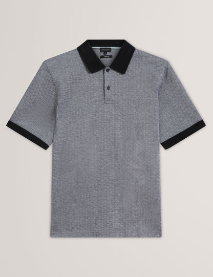 Ted Baker AUGUSO - Textured Jacquard Cotton Polo Shirt