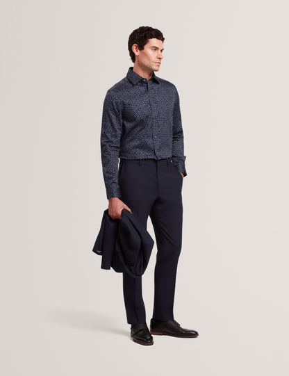 Ted Baker BLOCKLY - Mini Leaf Print Long Sleeve Cotton Shirt