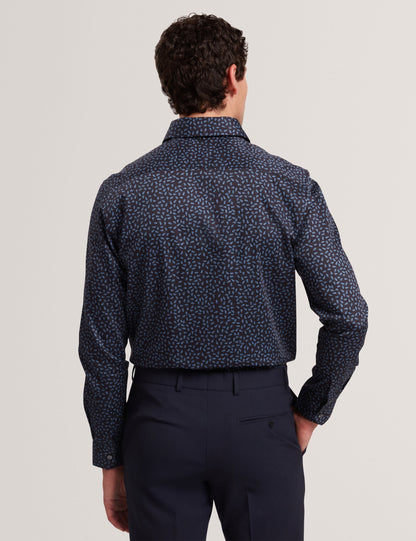 Ted Baker BLOCKLY - Mini Leaf Print Long Sleeve Cotton Shirt