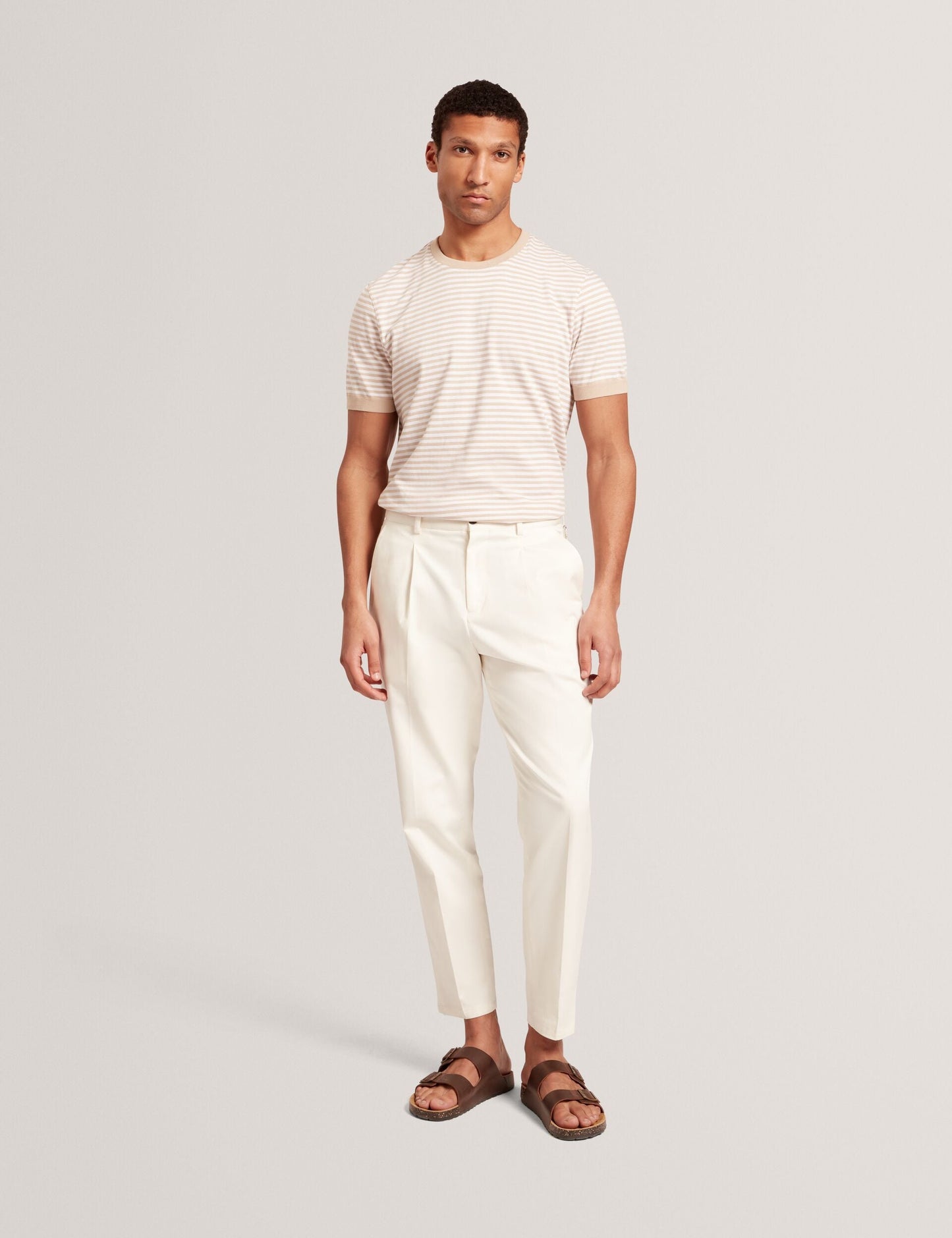 Ted Baker OURME - Classic Stripe Cotton Crew Neck T-Shirt