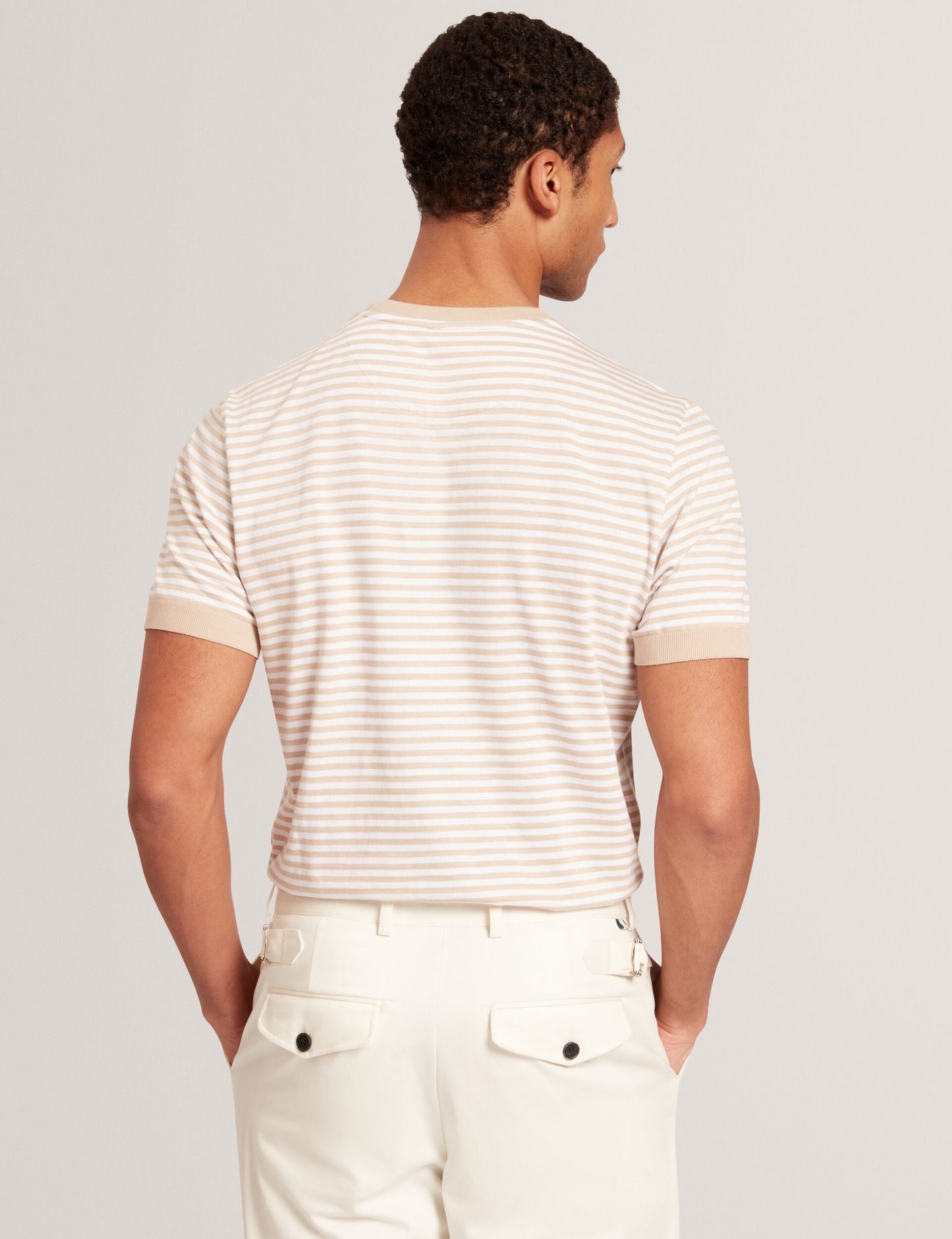 Ted Baker OURME - Classic Stripe Cotton Crew Neck T-Shirt