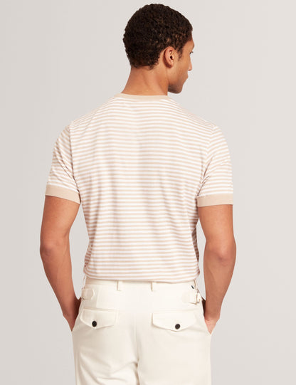 Ted Baker OURME - Classic Stripe Cotton Crew Neck T-Shirt