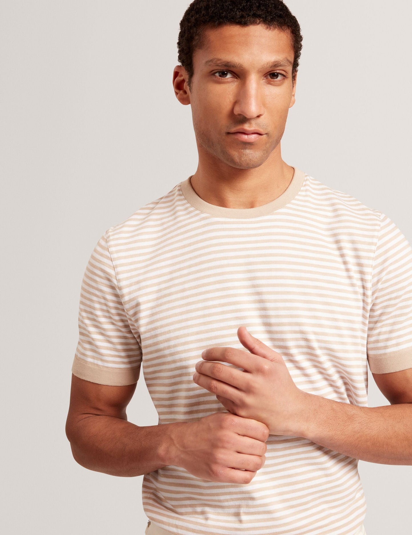 Ted Baker OURME - Classic Stripe Cotton Crew Neck T-Shirt