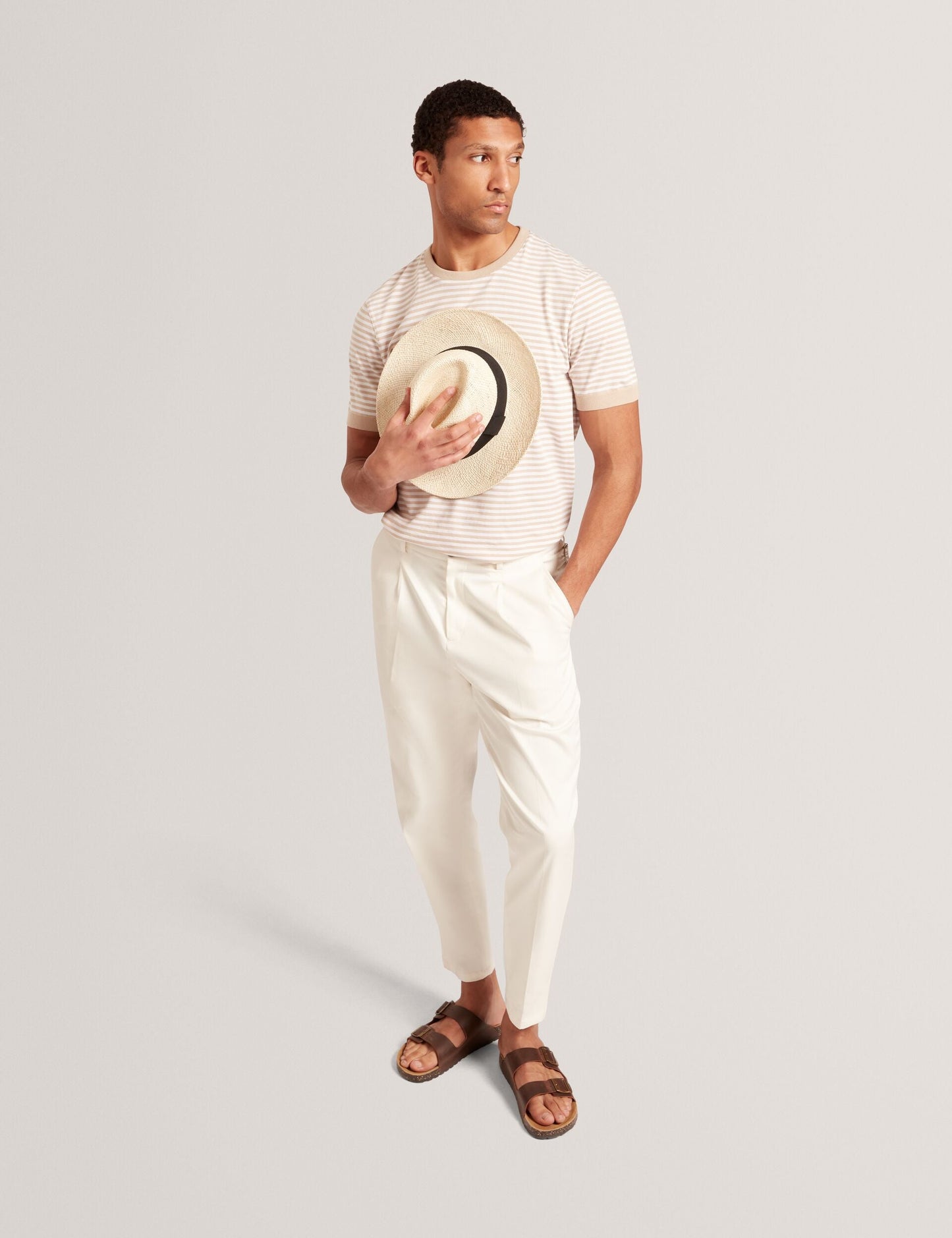 Ted Baker OURME - Classic Stripe Cotton Crew Neck T-Shirt