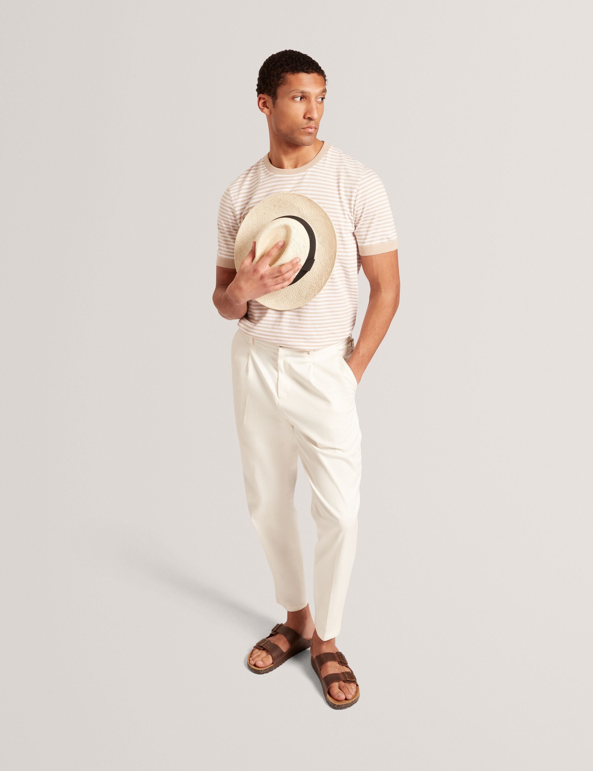 Ted Baker OURME - Classic Stripe Cotton Crew Neck T-Shirt