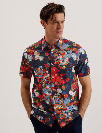 Ted Baker PIERRES - Short Sleeve Camo Floral Shirt