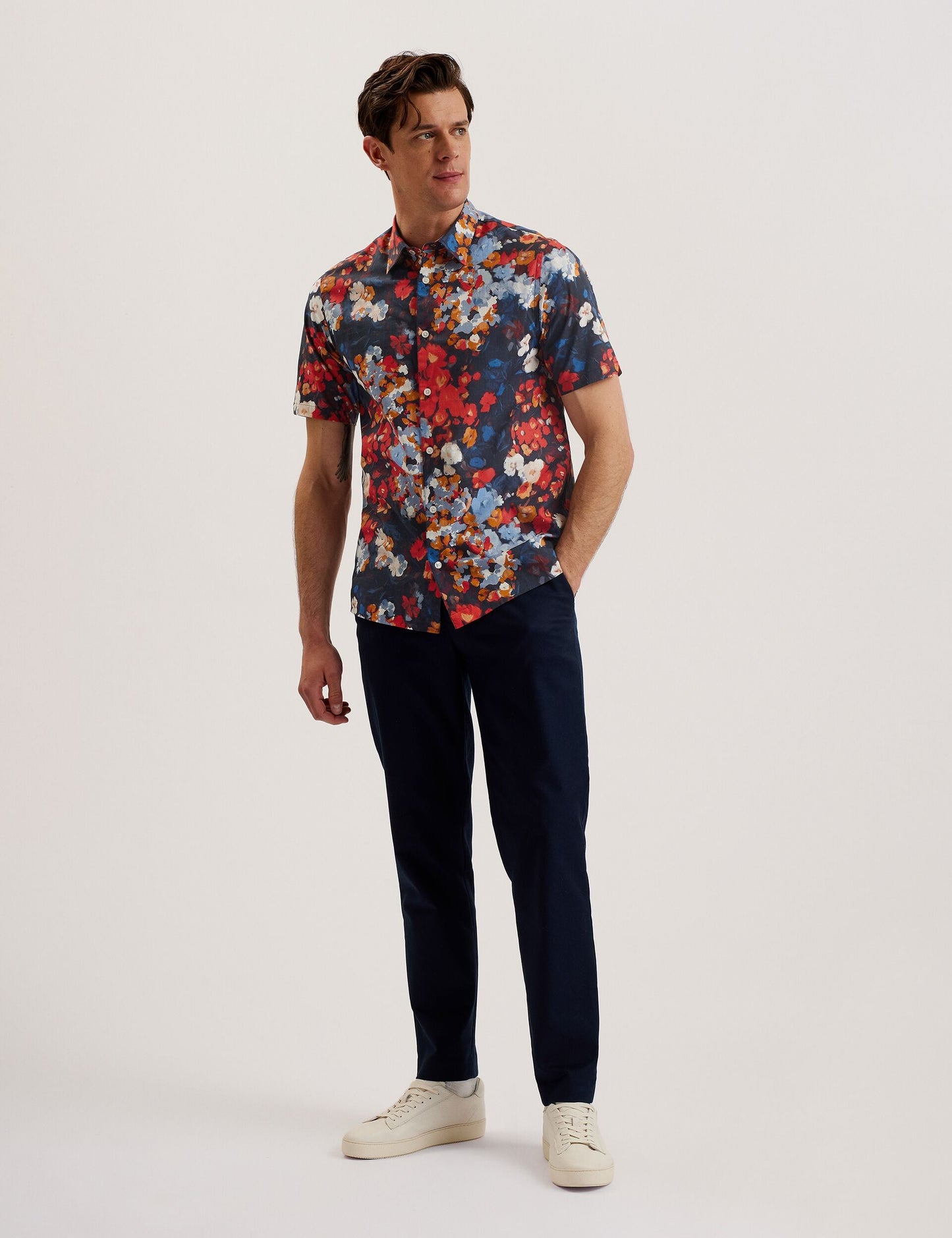 Ted Baker PIERRES - Short Sleeve Camo Floral Shirt