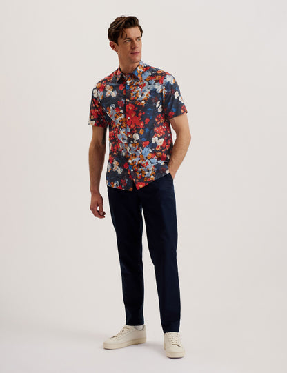 Ted Baker PIERRES - Short Sleeve Camo Floral Shirt