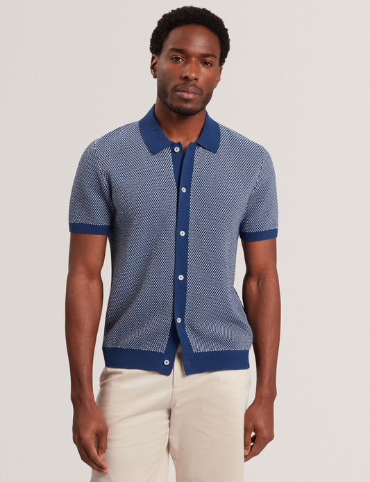Ted Baker NOLIVA Textured Stitch Knitted Button-Through Shirt
