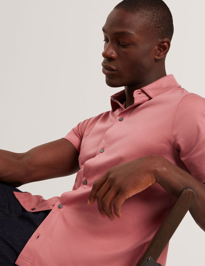 Ted Baker FILLIPP Soft Jersey Button-Through Polo Shirt
