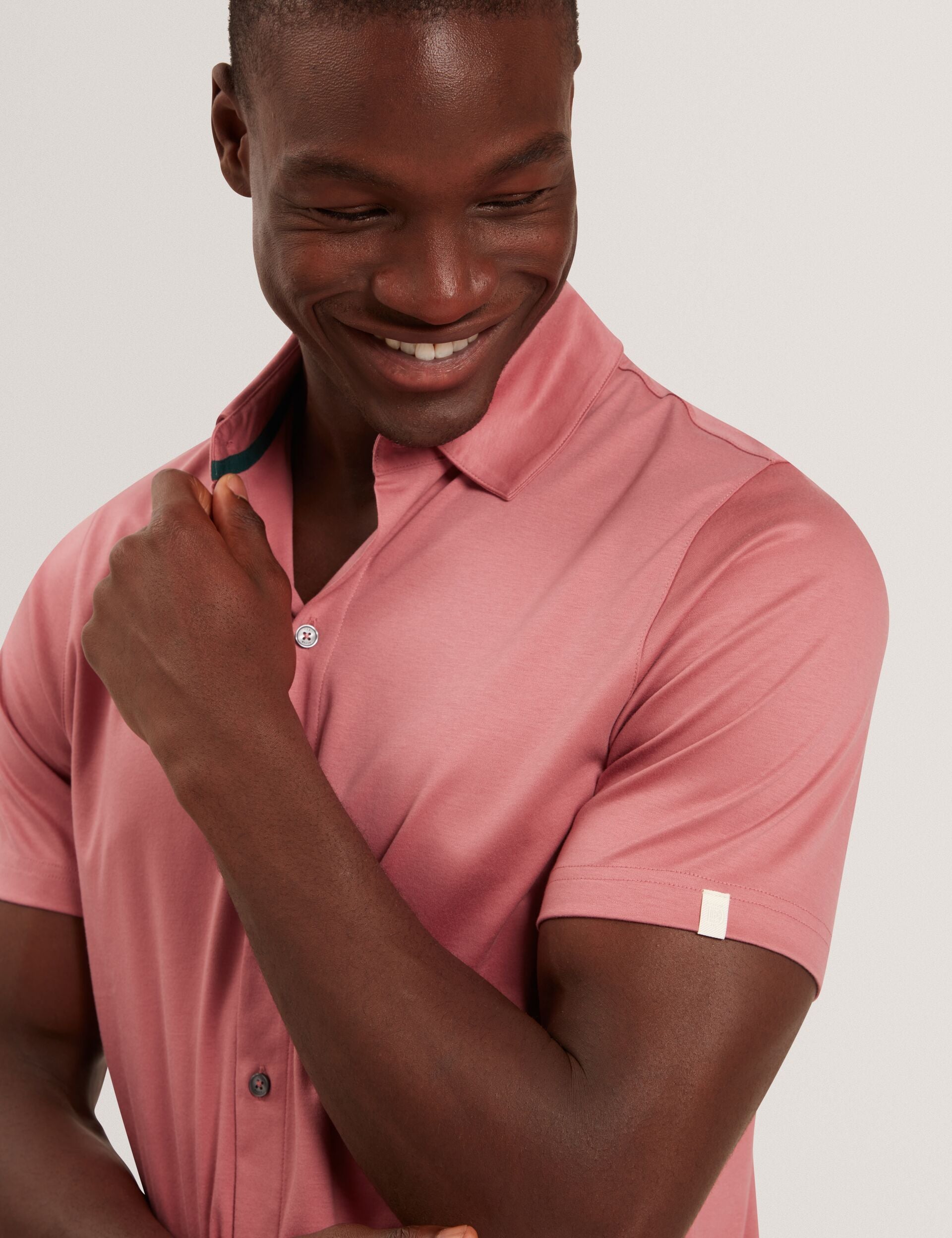 Ted Baker FILLIPP Soft Jersey Button-Through Polo Shirt