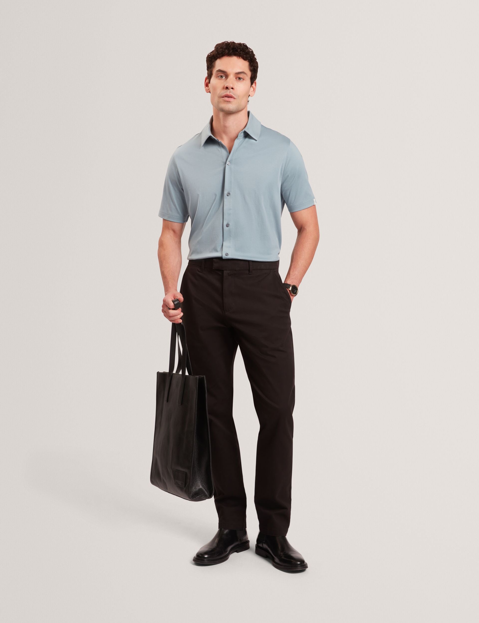 Ted Baker FILLIPP Soft Jersey Button-Through Polo Shirt