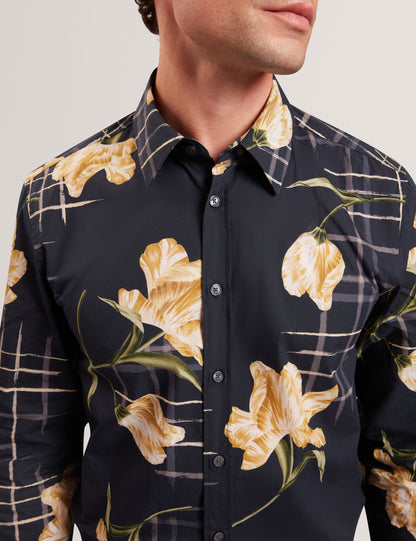 Ted Baker QUORIK Mixed Floral Print Long Sleeve Shirt