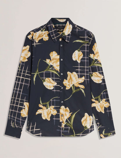 Ted Baker QUORIK Mixed Floral Print Long Sleeve Shirt