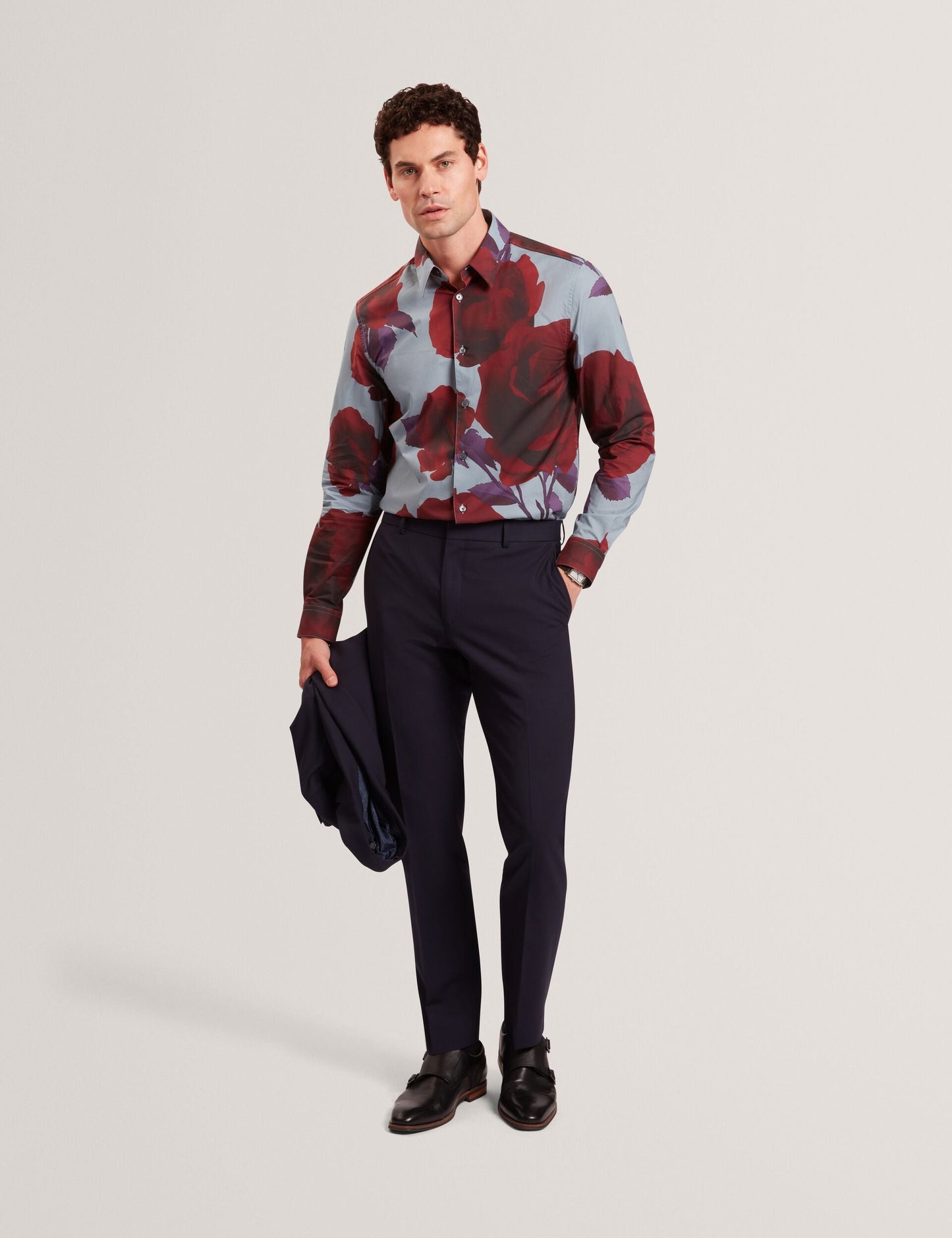 Ted Baker GIVIRA Rose Graphic Cotton Long Sleeve Shirt