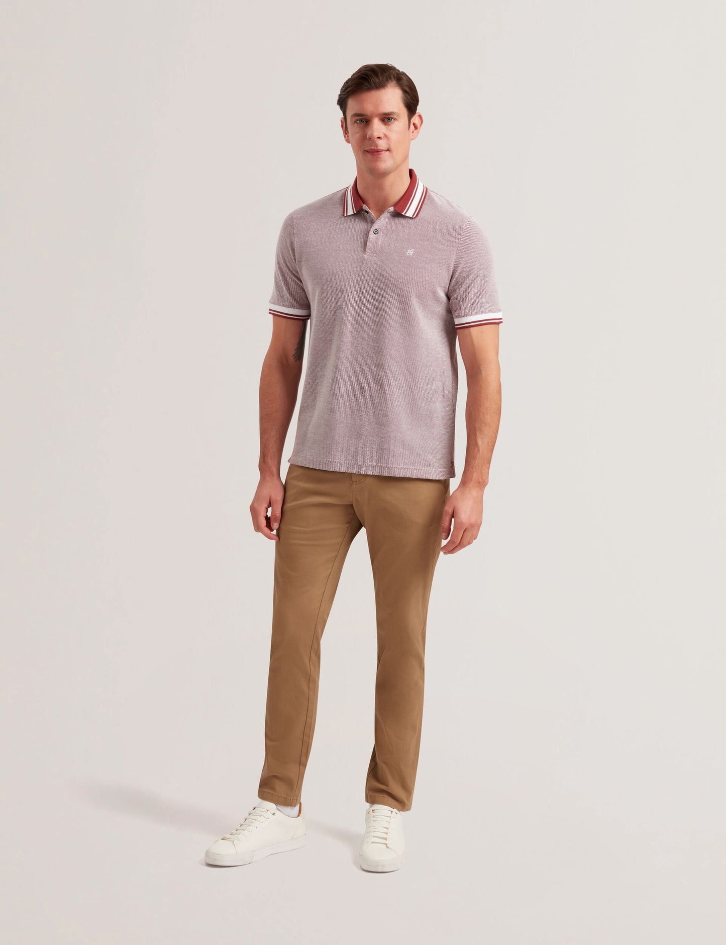 Ted Baker Phenes - Short Sleeve Textured Zip Polo