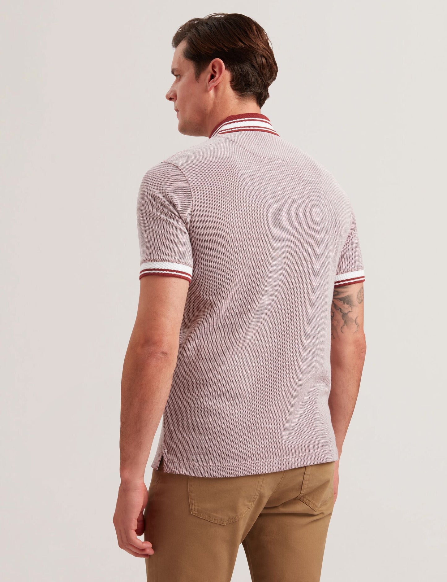 Ted Baker Phenes - Short Sleeve Textured Zip Polo
