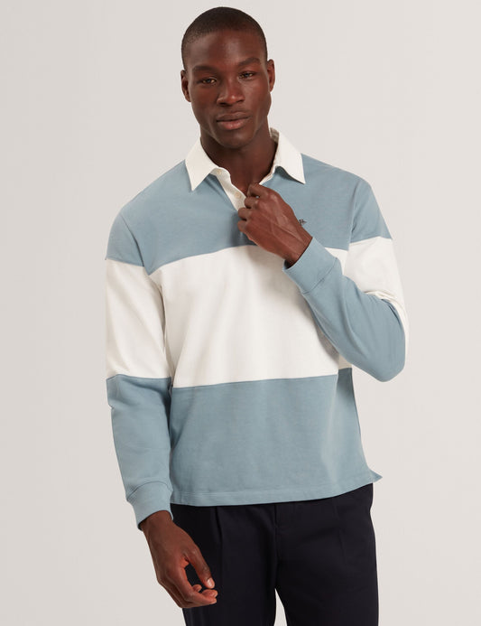Ted Baker TRAVISS - Long Sleeve Panelled Rugby Shirt