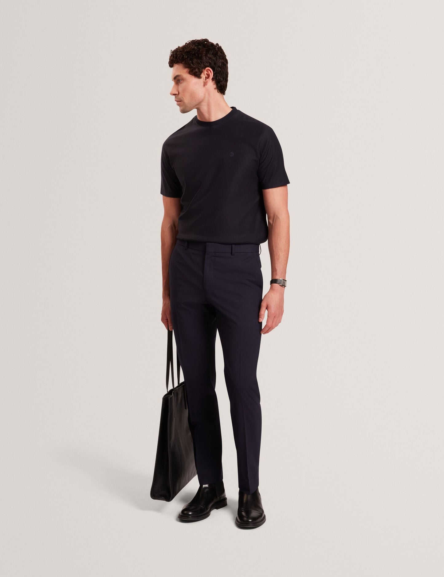 Ted Baker KAELITH Textured Panel Cotton Short Sleeve T-Shirt