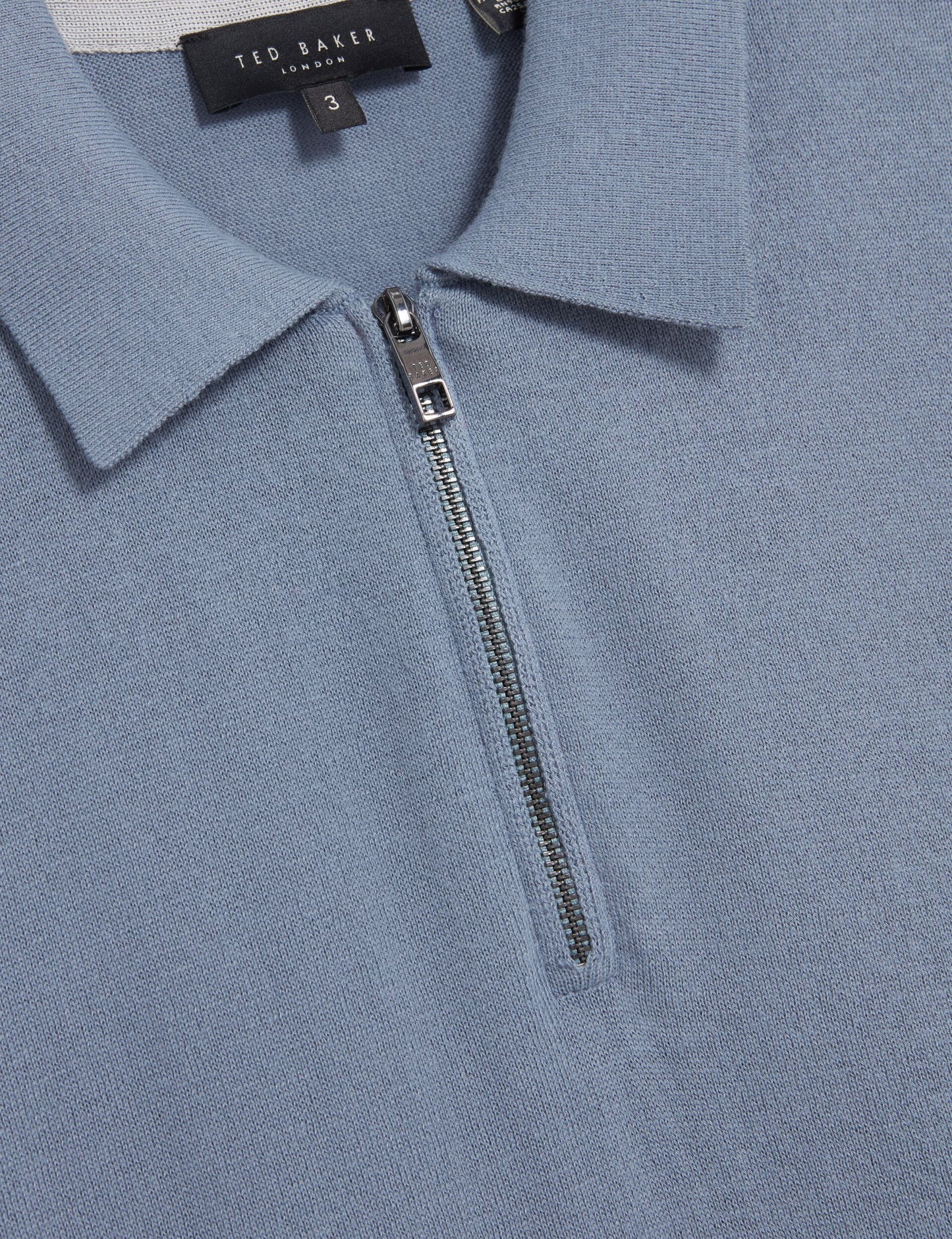 Ted Baker GIVRANS Silk Blend Knit Zip Neck Polo