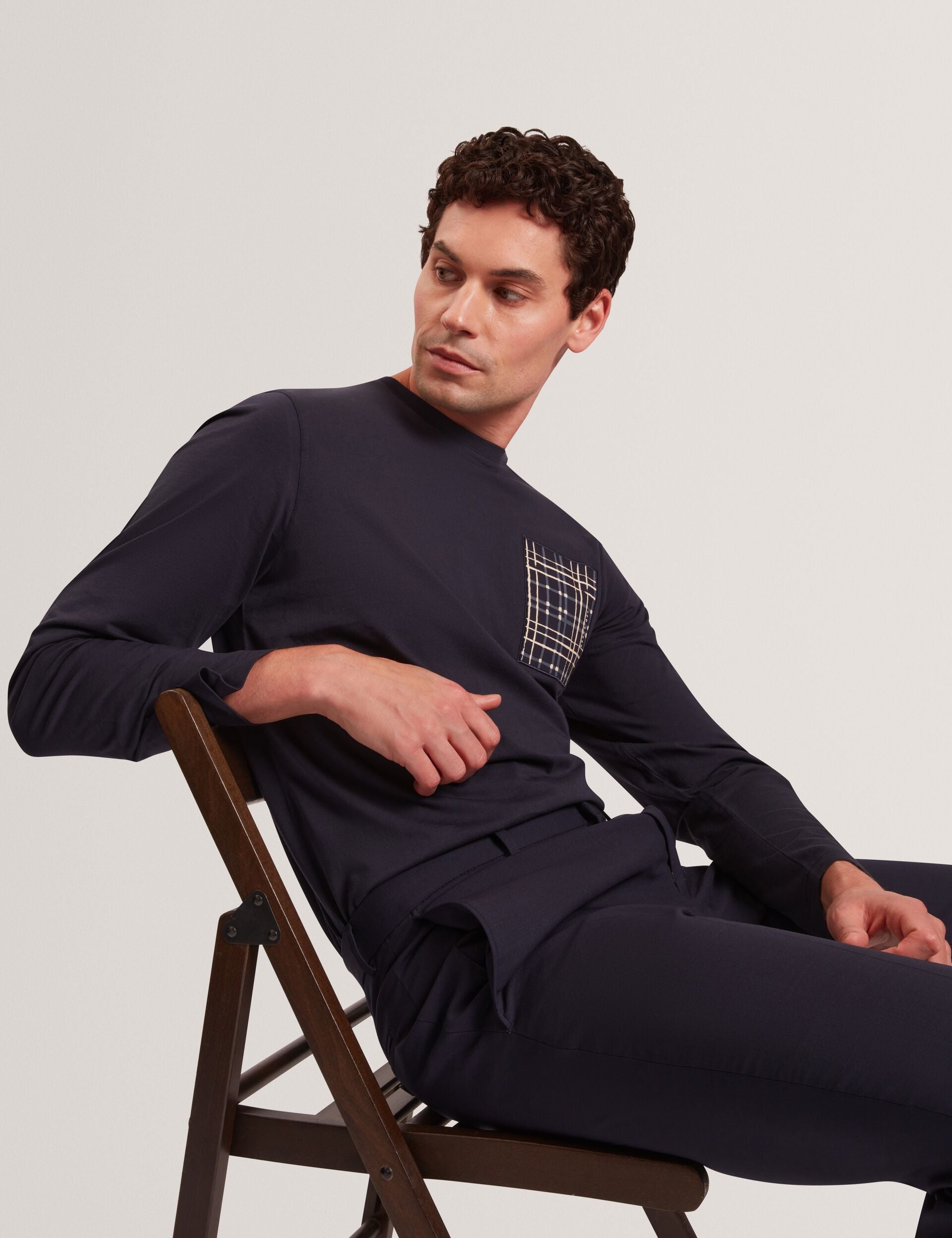 Ted Baker SININO Graphic Patch Long Sleeve T-Shirt