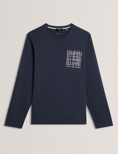 Ted Baker SININO Graphic Patch Long Sleeve T-Shirt
