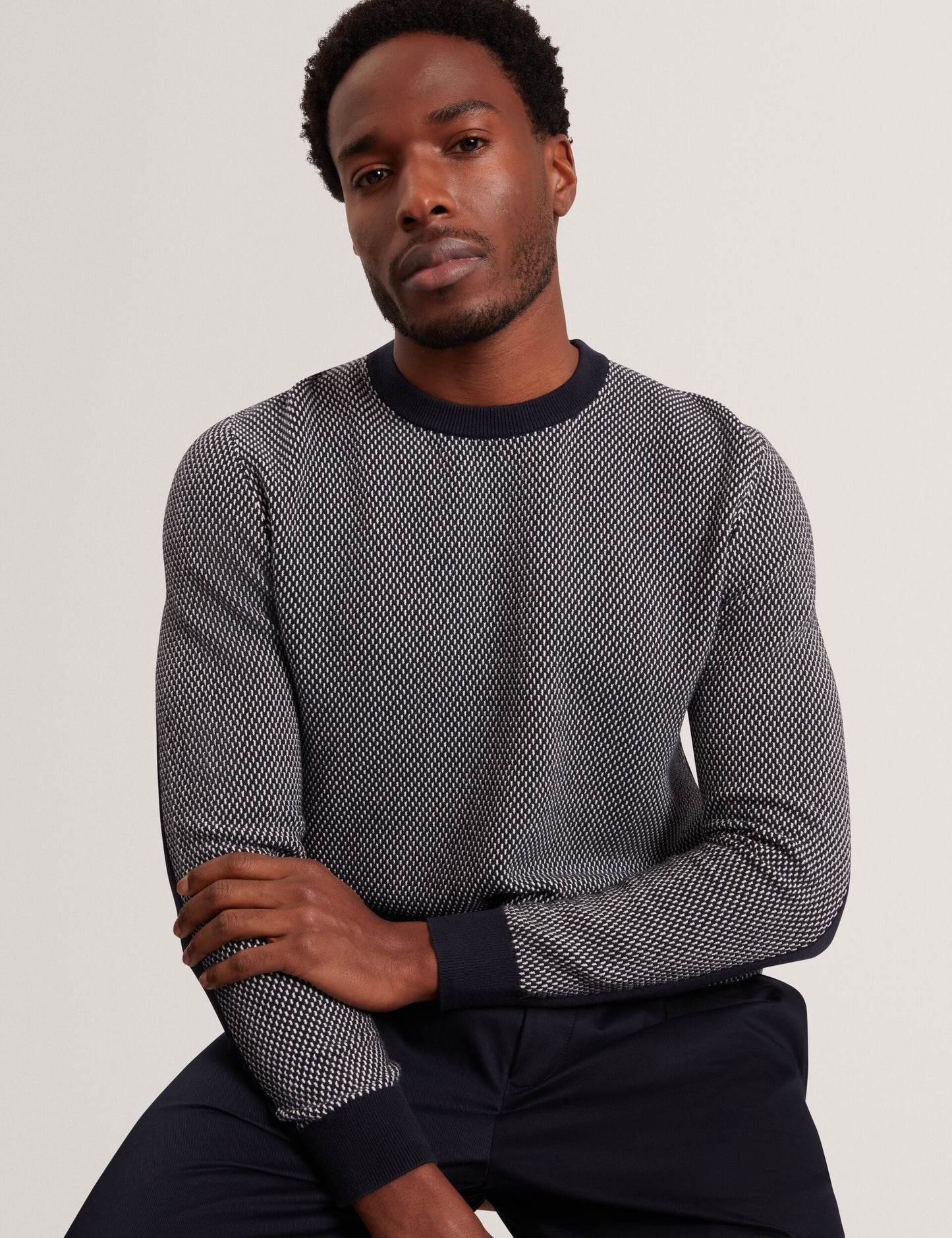 Ted Baker NEOPOTI Contrast Stitch Knit Cotton Polo Shirt
