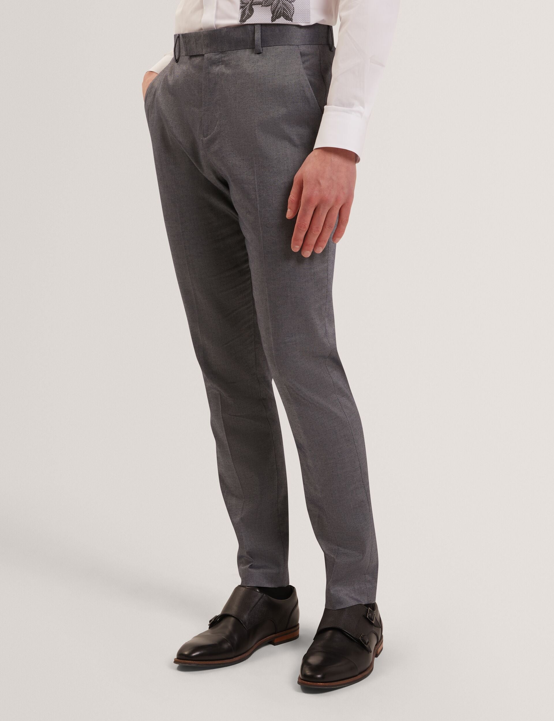 Ted Baker SABATON Slim Fit Stretch Cotton Twill Smart Pants