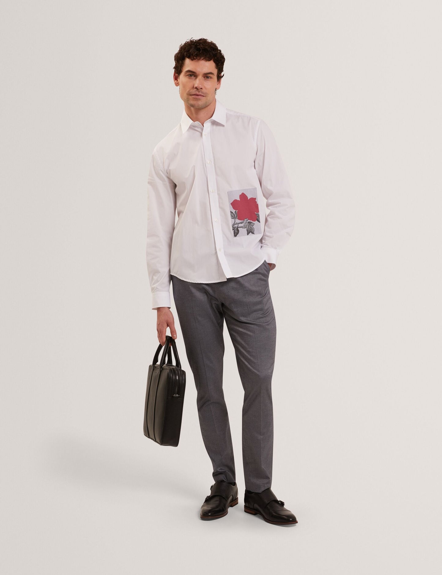 Ted Baker SABATON Slim Fit Stretch Cotton Twill Smart Pants