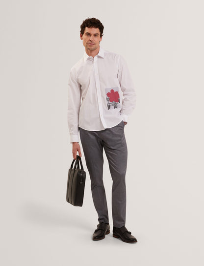 Ted Baker SABATON Slim Fit Stretch Cotton Twill Smart Pants