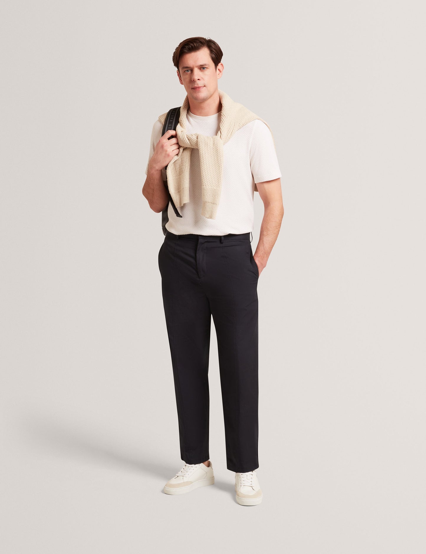 Ted Baker TEDDOT Tapered Leg Cotton Stretch Twill Pants