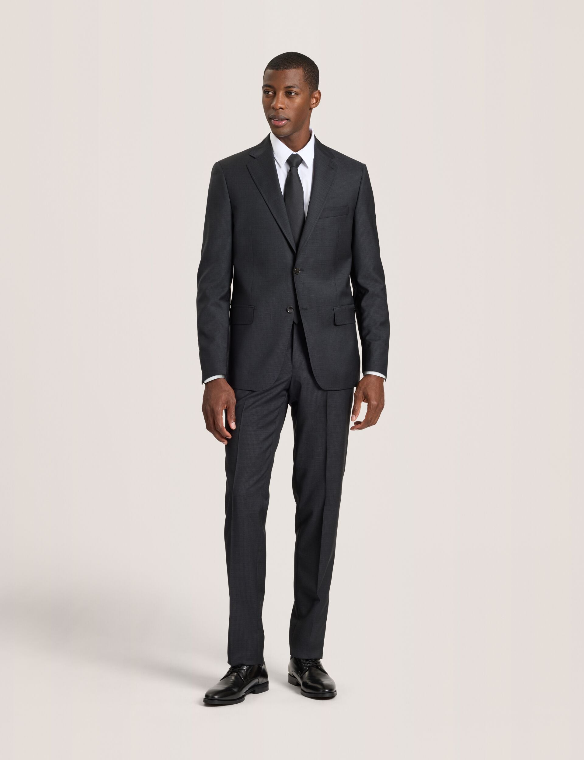 Ted Baker WRIGHT-GRID – Single Breasted Two Button Notch Fully Fashioned Grid Suit Jacket