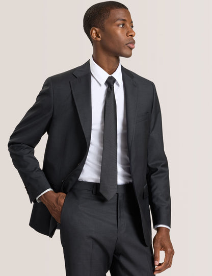 Ted Baker WRIGHT-GRID – Single Breasted Two Button Notch Fully Fashioned Grid Suit Jacket