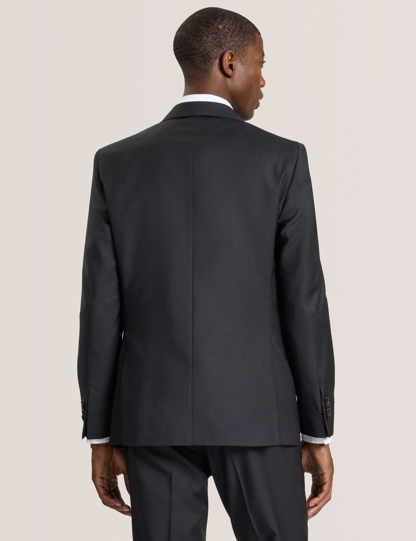 Ted Baker WRIGHT-GRID – Single Breasted Two Button Notch Fully Fashioned Grid Suit Jacket