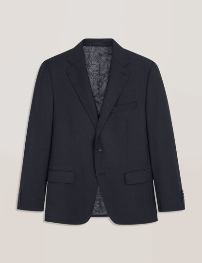Ted Baker WRIGHT-GRID – Single Breasted Two Button Notch Fully Fashioned Grid Suit Jacket