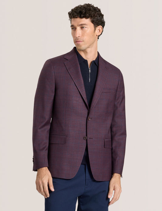 Ted Baker WINFRED – Single Breasted Two Button Notch Fully Fashioned Plaid Jacket
