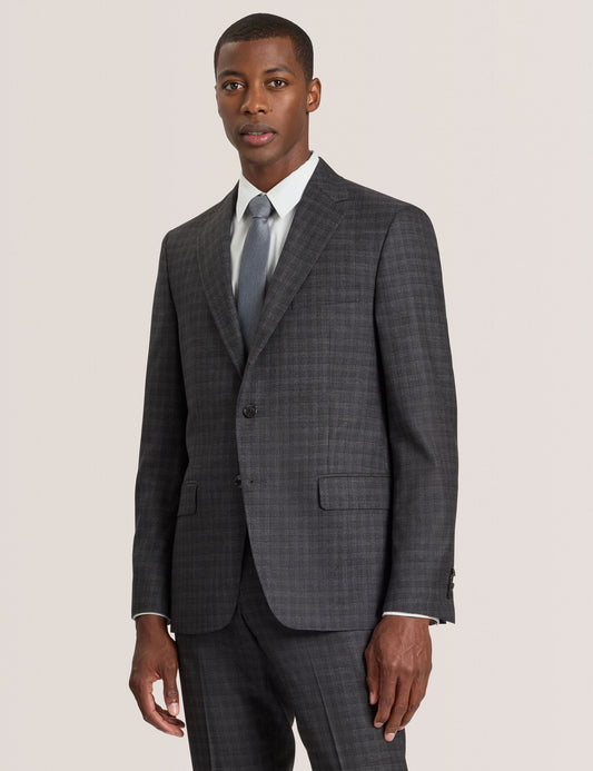 Ted Baker WRIGHT-TATTERSALL – Single Breasted Two Button Notch Fully Fashioned Tattersall Suit Jacket