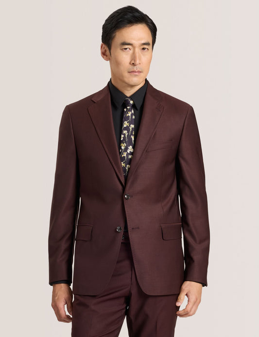 Ted Baker WRIGHT-TWILL – Single Breasted Two Button Notch Fully Fashioned Twill Suit Jacket