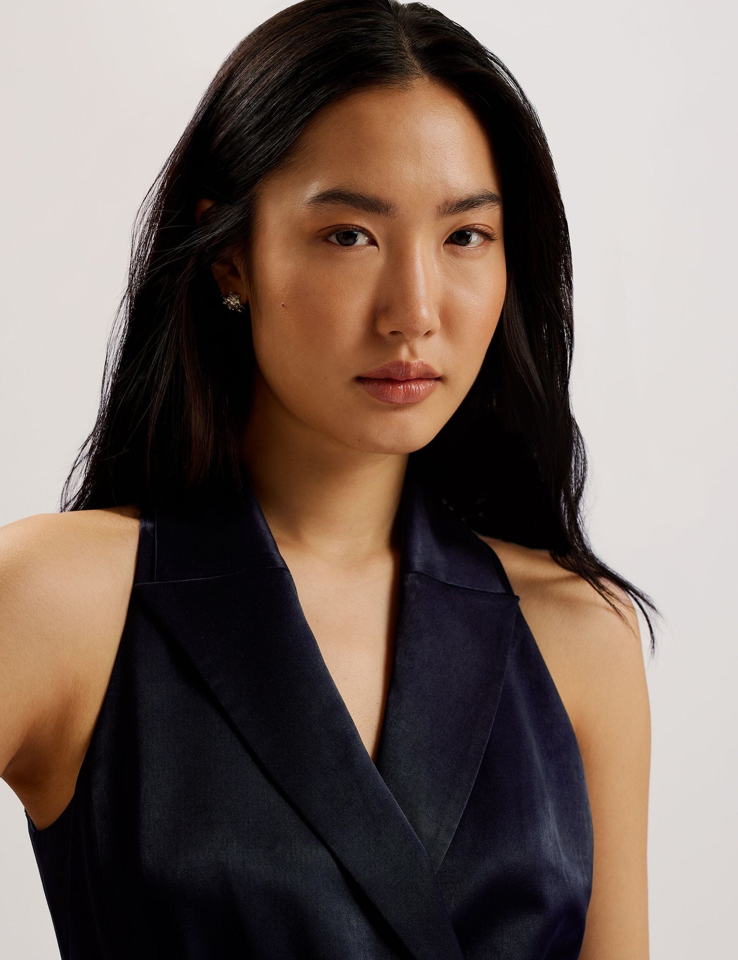Ted Baker TEERUD - Tailored Satin Midi Dress with Belt