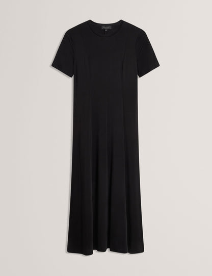 Ted Baker SHORT SLEEVE JERSEY MAXI DRESS - Rich Black