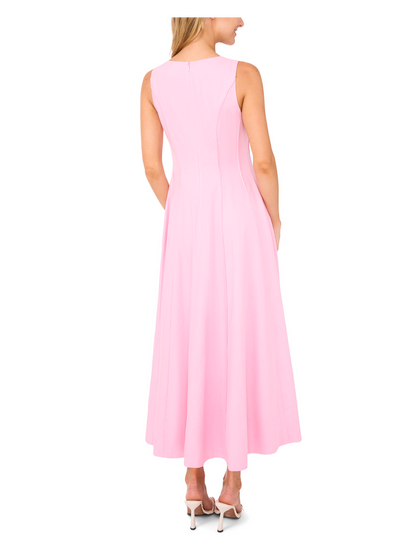 Ted Baker SLEEVELESS V-NECK PLEATED MAXI DRESS - Lt-Pink