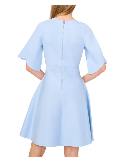 Ted Baker FLARE SHORT SLEEVE CREW NECK MINI DRESS - Lt-Blue