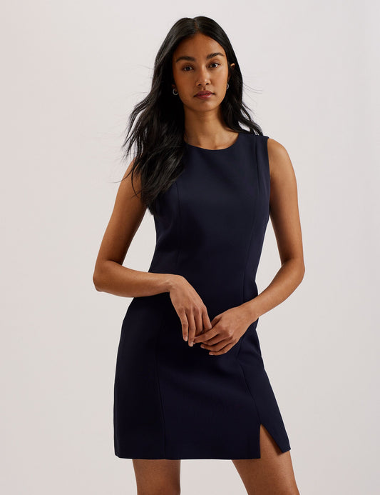 Ted Baker SORRAL - Sleeveless Tailored Mini Dress With Side Split